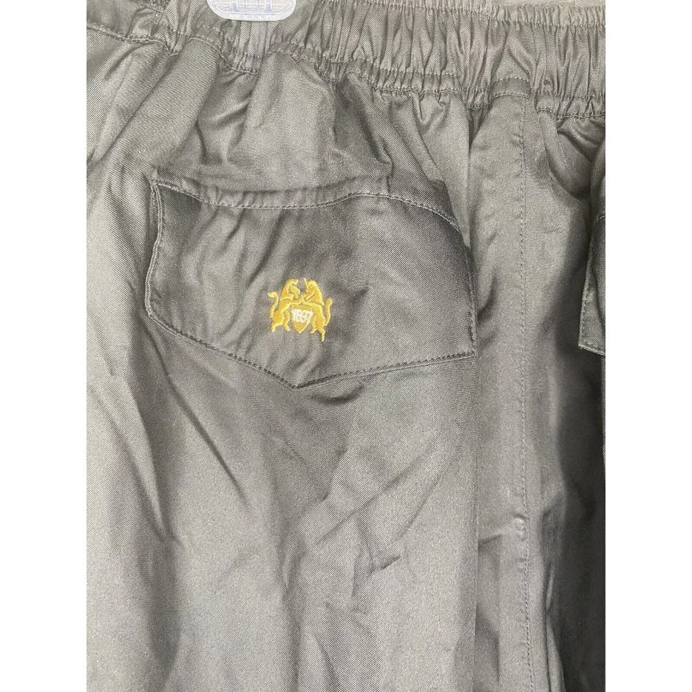 Tourney Nylon Waterproof Pants Mens Size XL Black Golf Elastic Waist Convertible